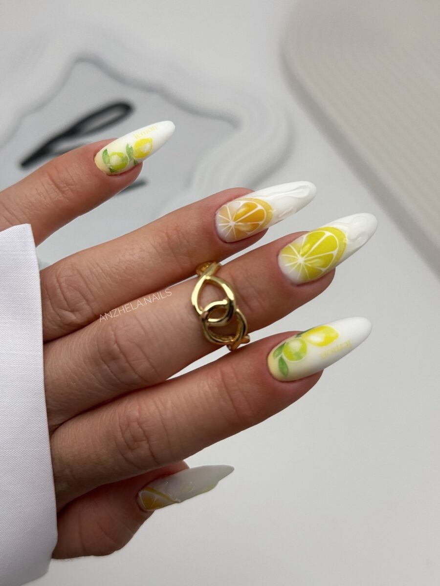 Манікюр з лимонами 2026: трендовий дизайн Lemon Nails