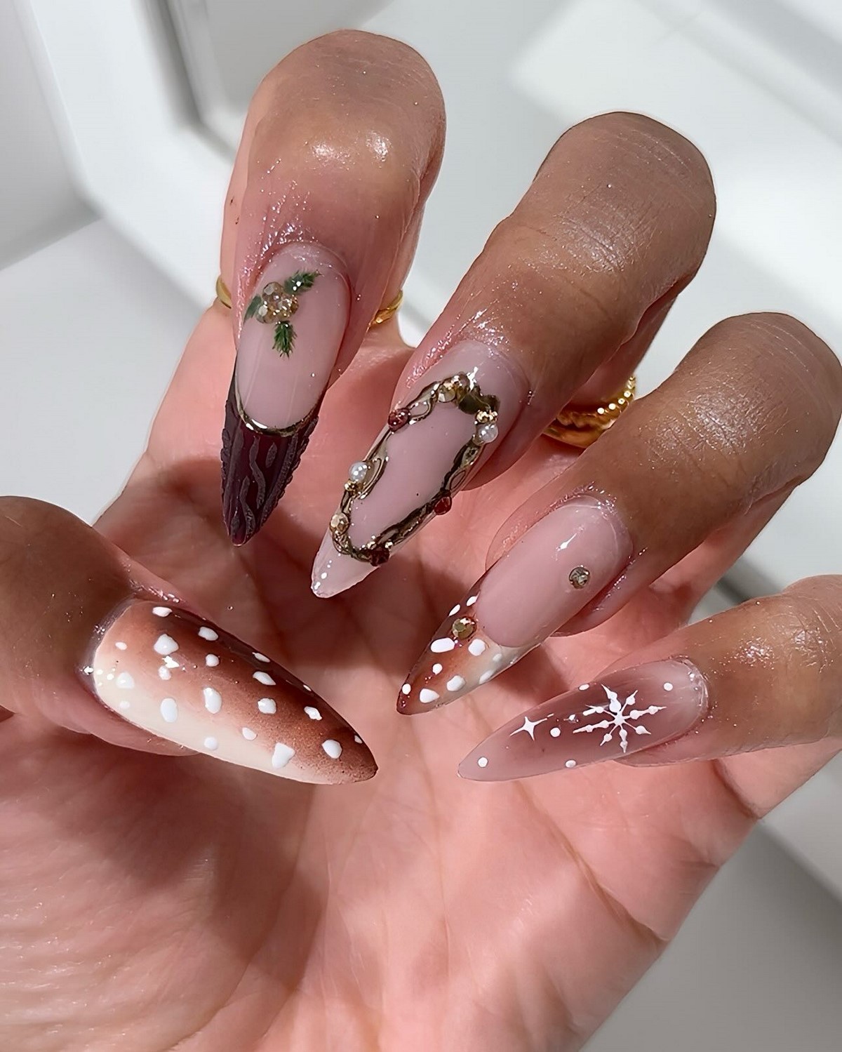 В’язані візерунки на нігтях у січні 2026 року