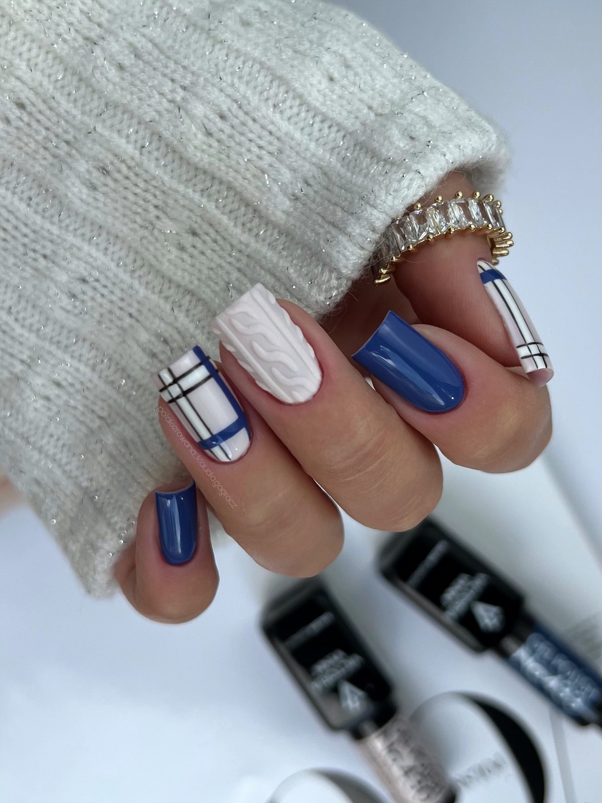 В’язані візерунки на нігтях у січні 2026 року