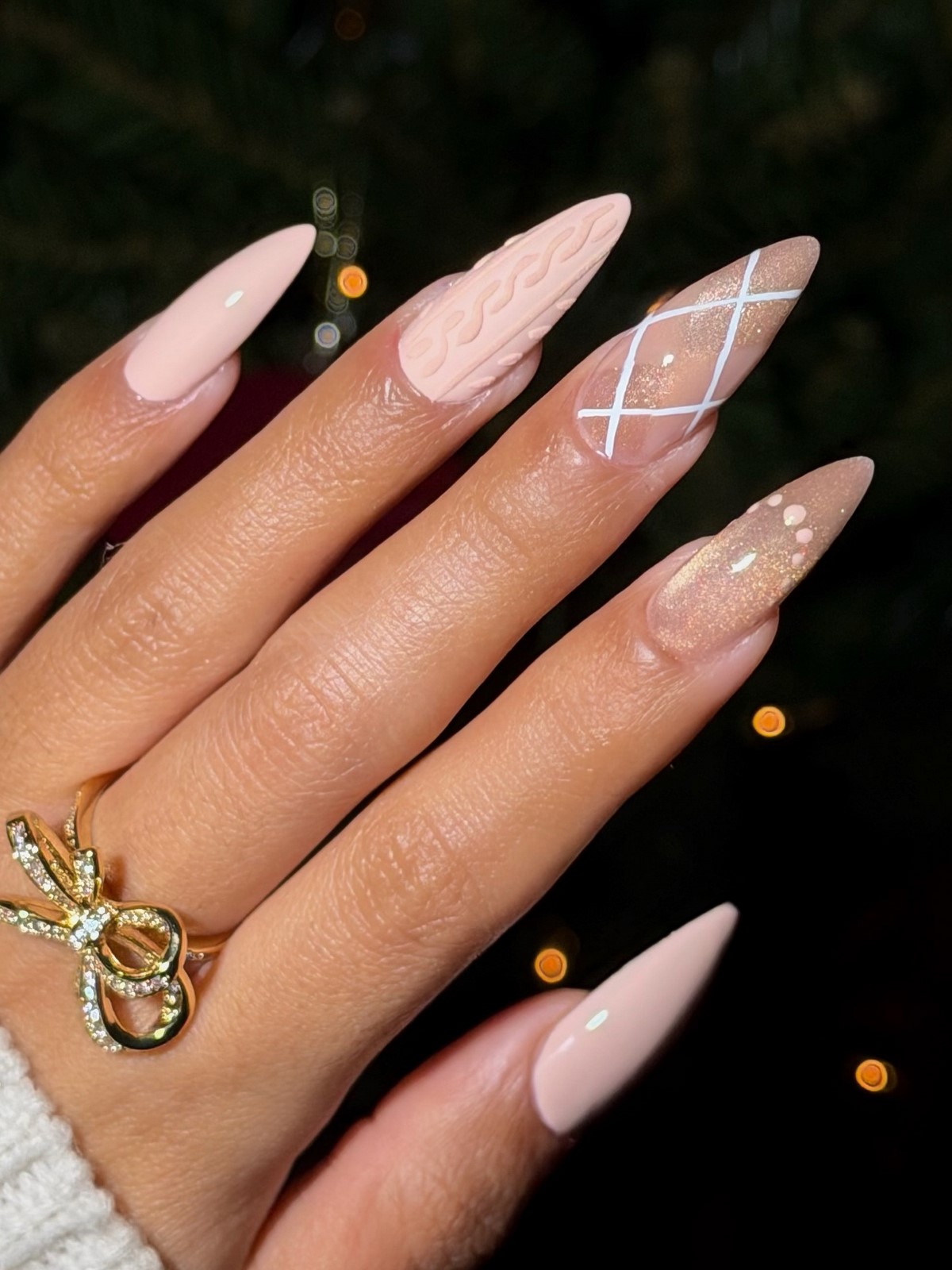 В’язані візерунки на нігтях у січні 2026 року