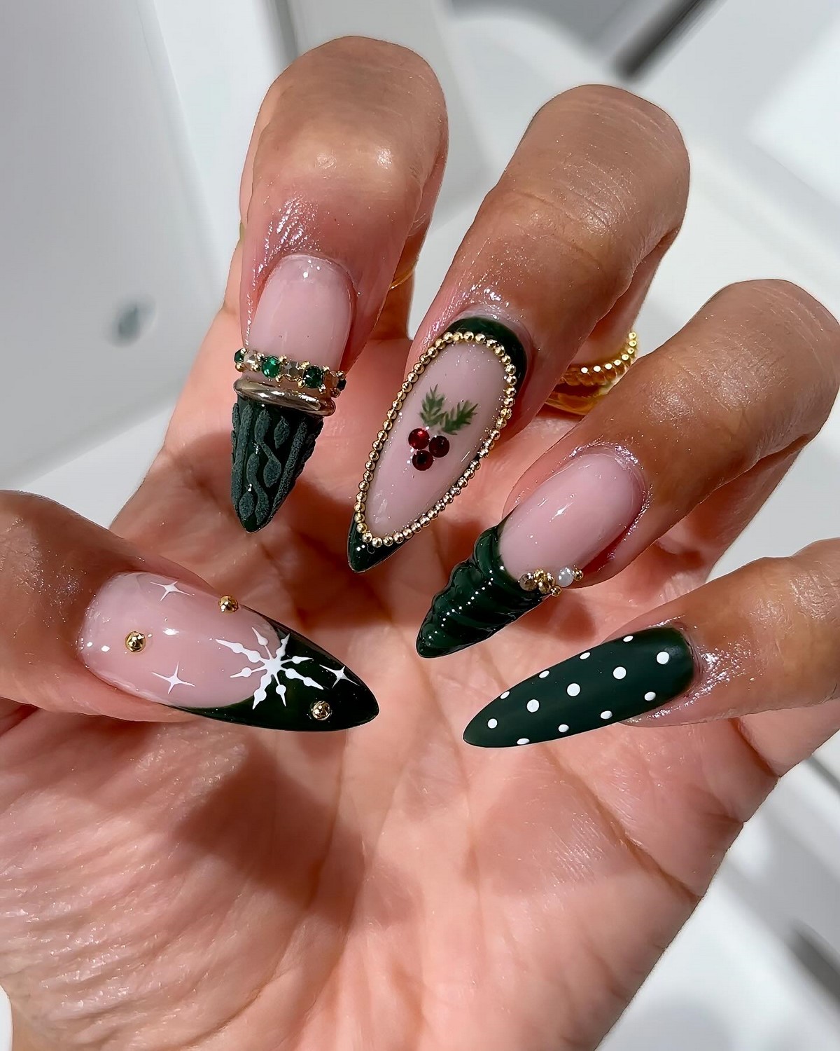 В’язані візерунки на нігтях у січні 2026 року