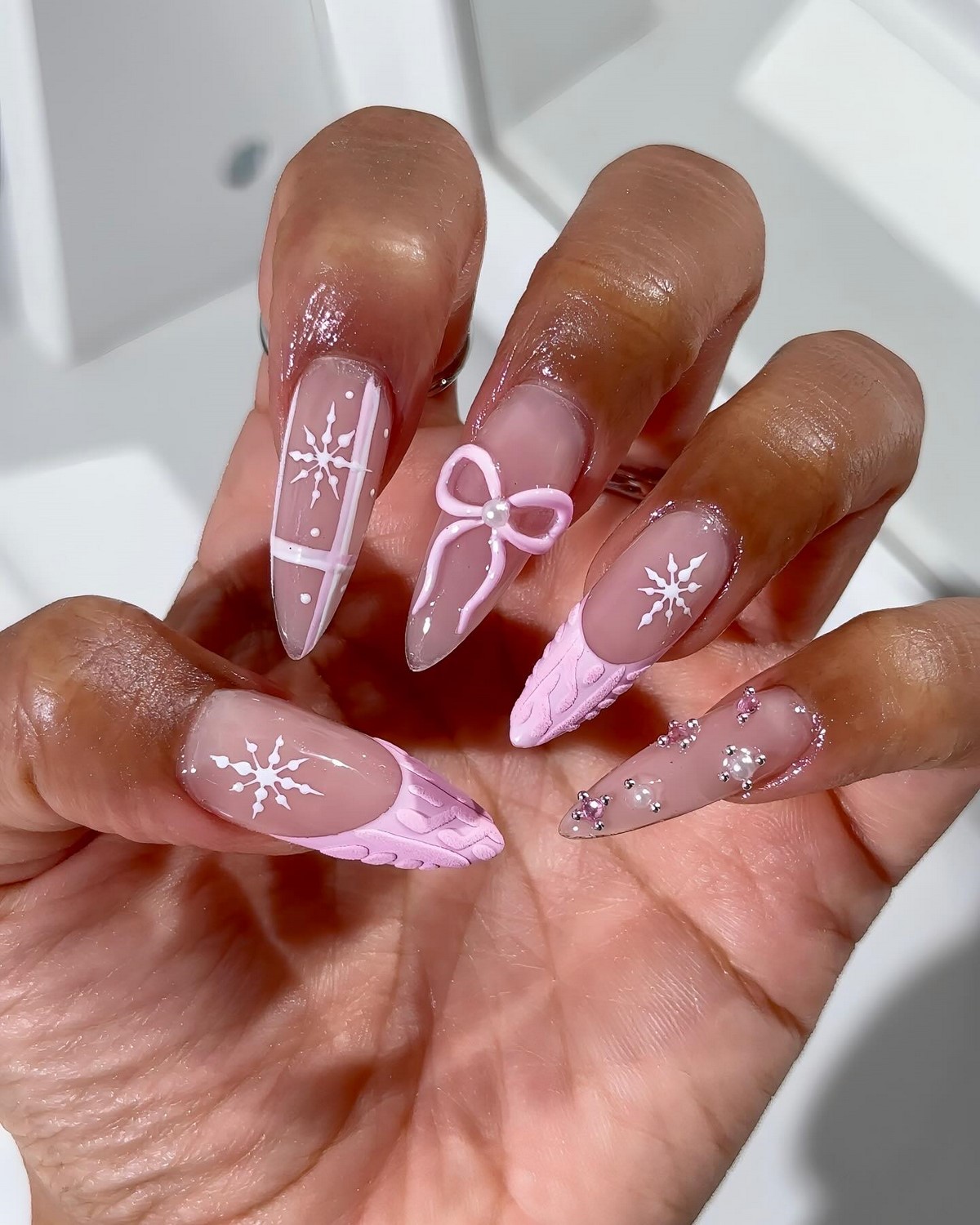 В’язані візерунки на нігтях у січні 2026 року