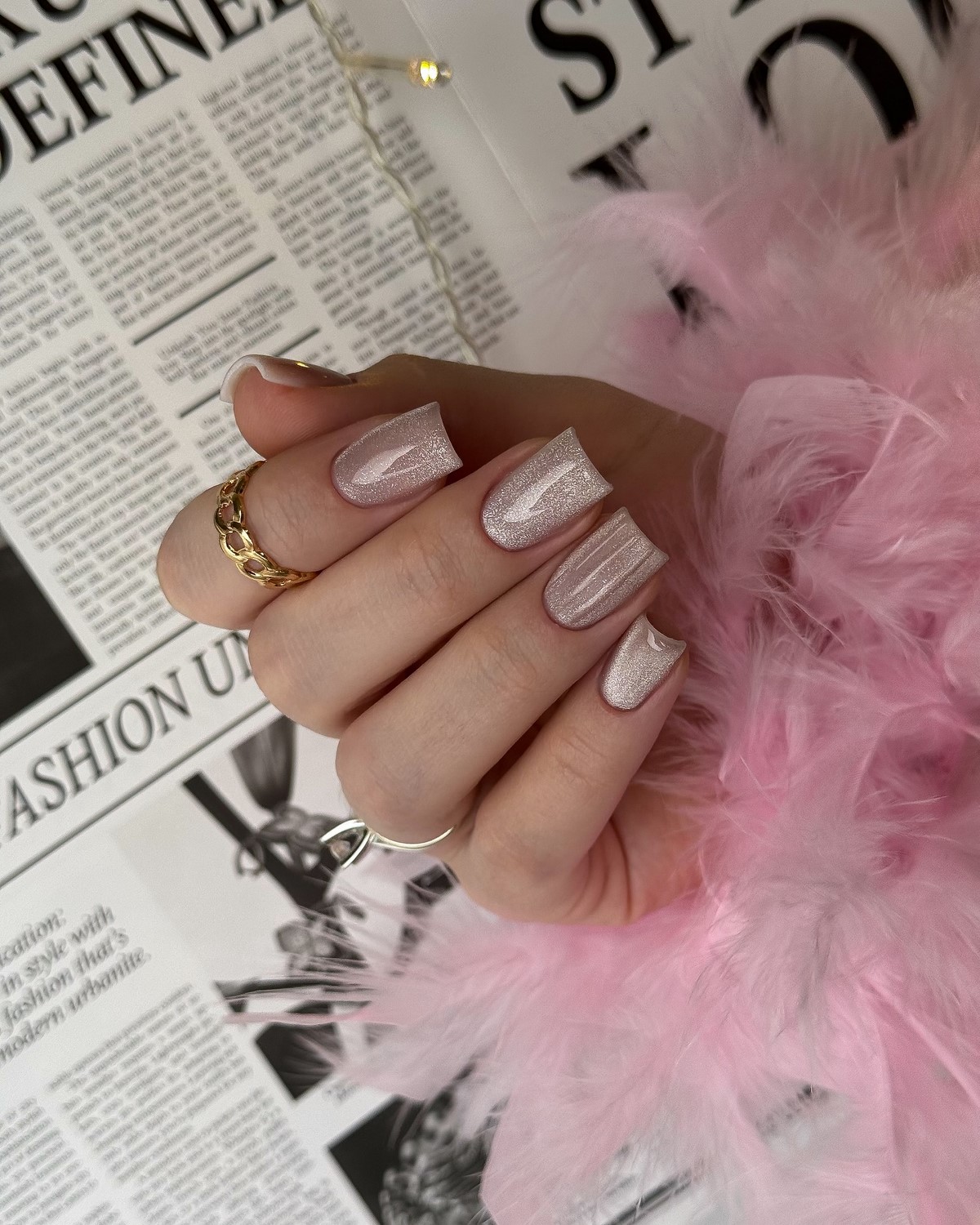 Модний зимовий манікюр на квадратні нігті: тренди 2026