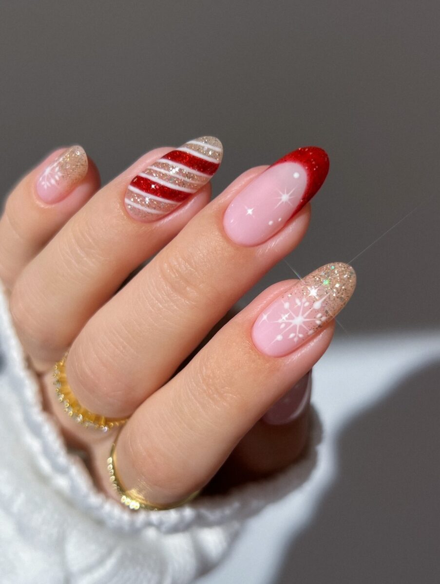 Зимовий манікюр у смужку 2026: модна тенденція сезону