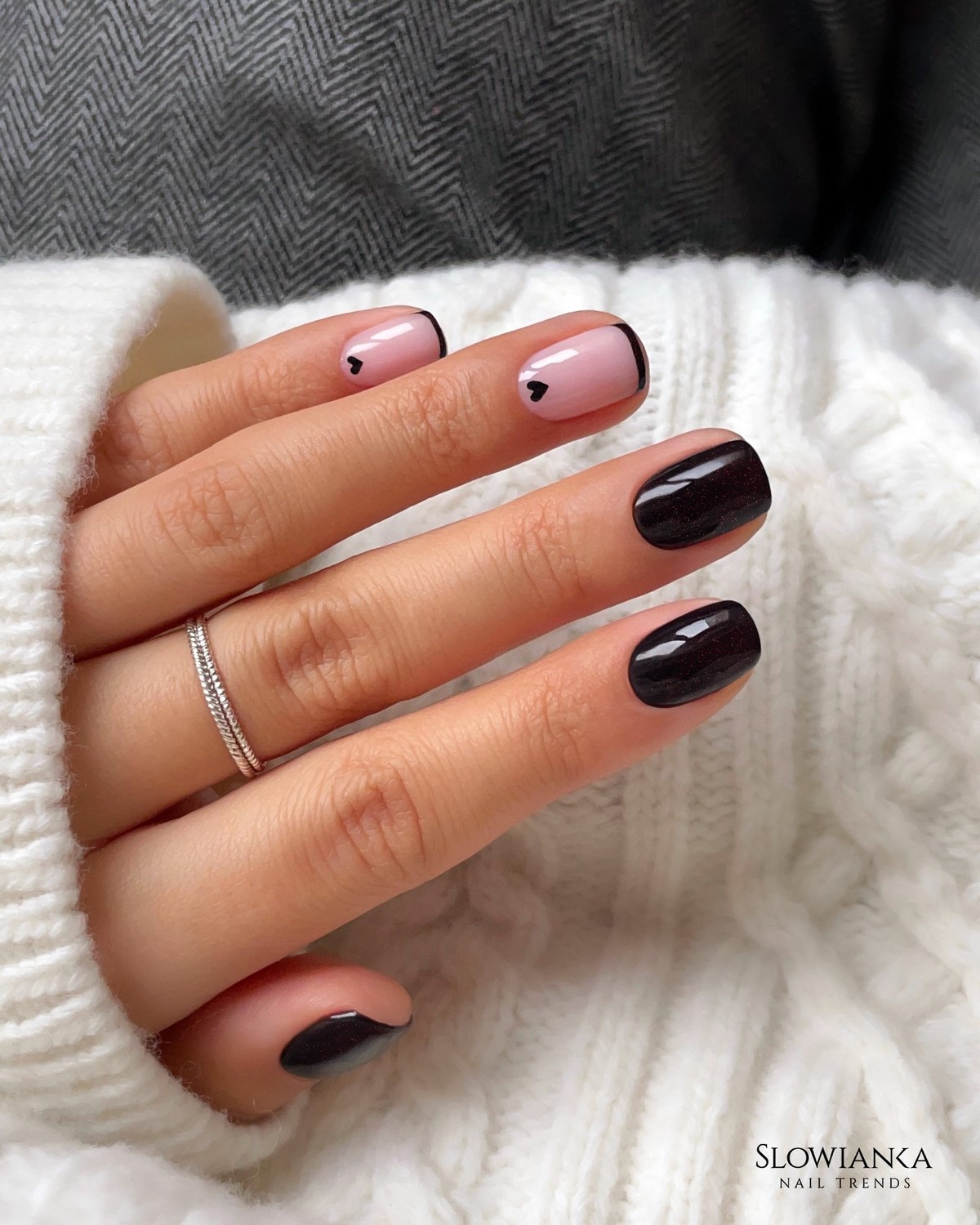 Манікюр в чорному кольорі на лютий 2026: стильні новинки зими